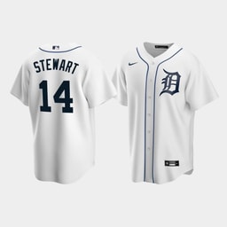 Men's Baseball team 14 Christin Stewart Home Jersey, White