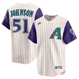 Men's Baseball team Randy Johnson Cream Throwback Cooperstown Collection Limited Jersey