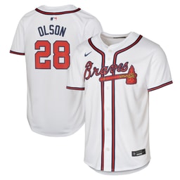 Youth Baseball team Matt Olson White Home Limited Player Jersey