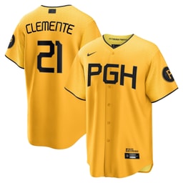 Men's Baseball team Roberto Clemente Gold City Connect Player Jersey
