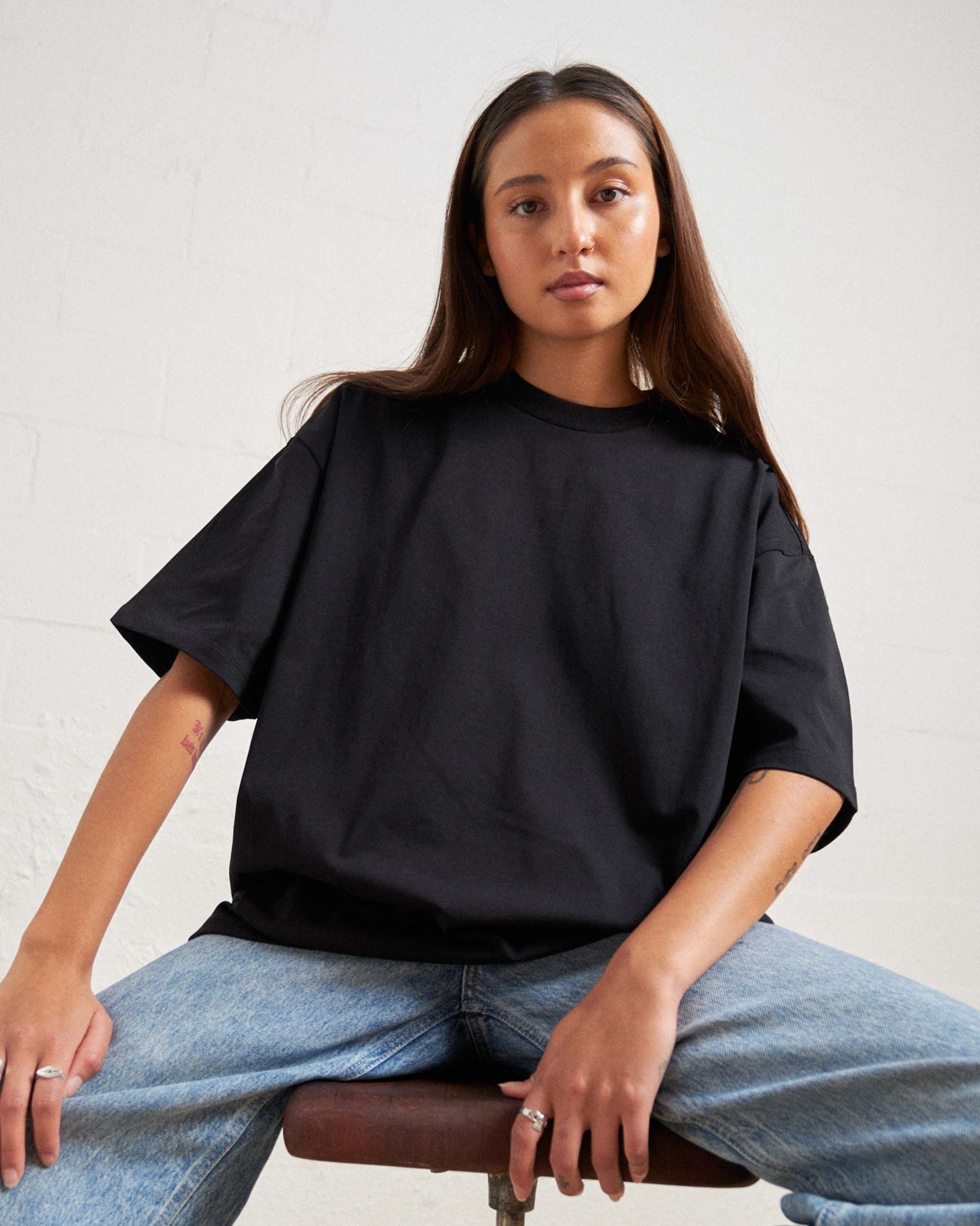 Oversized Unisex Tee - 90s Boxy Fit, Dropped Shoulders, 100% Combed Cotton 275 GSM