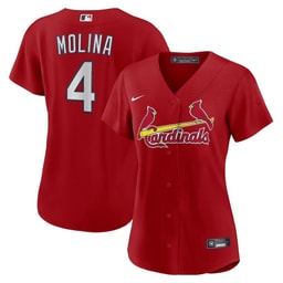 Yadier Molina 4 Baseball team Women's Alternate Jersey - Red