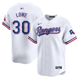 Men's Baseball team Nathaniel Lowe White Home Limited Player Jersey