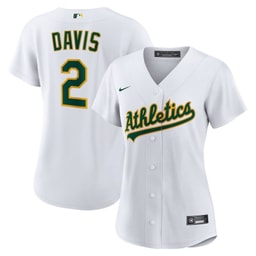 Khris Davis 2 Baseball team Women's Home Player Jersey - White