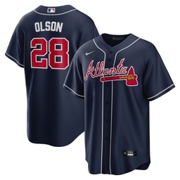 Men's Baseball team Matt Olson Navy Big & Tall Alternate Player Jersey
