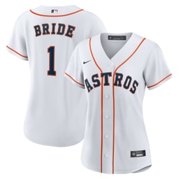 Women's Baseball team #1 Bride Home Jersey, White
