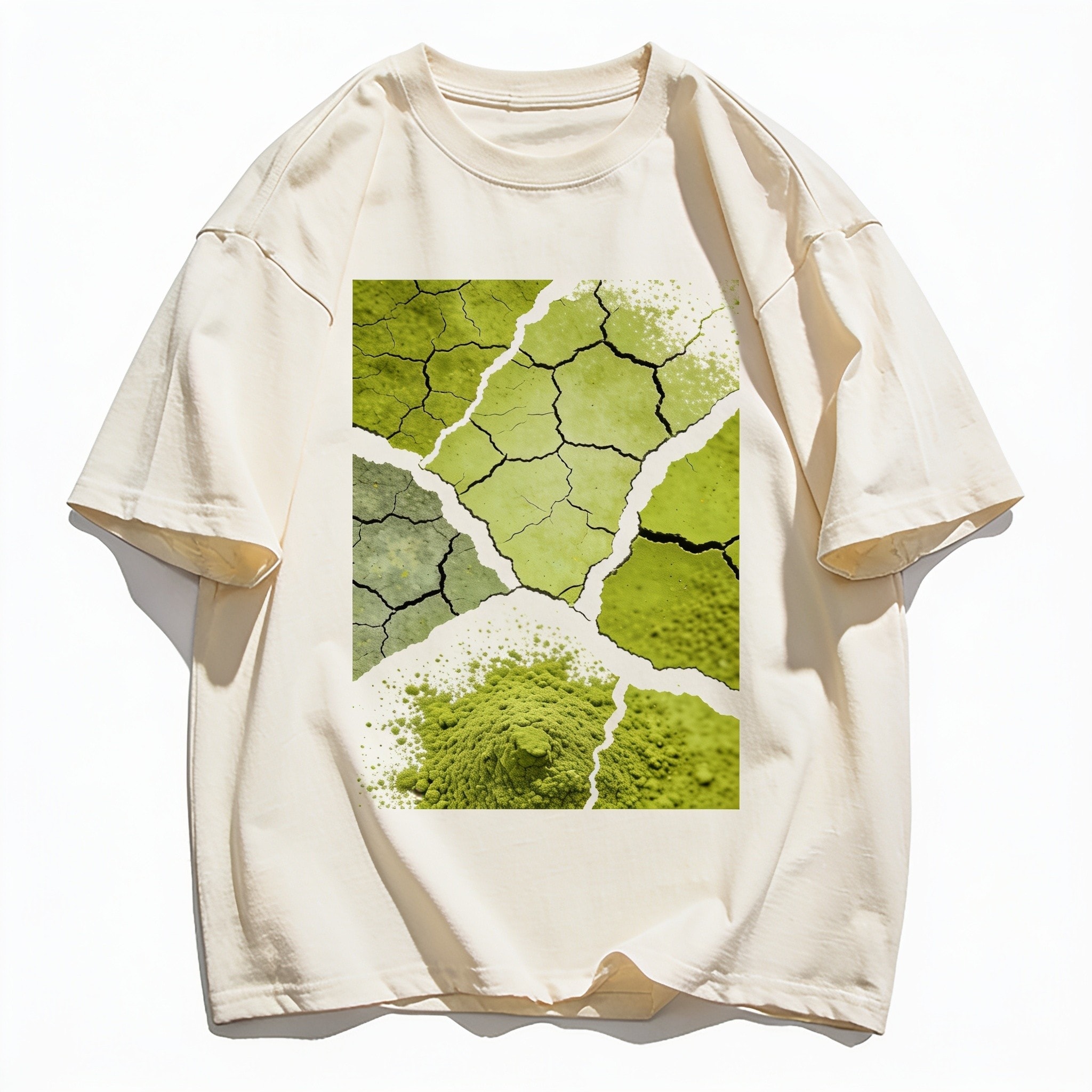 Matcha Crack Oversized Graphic Tee Unisex 100% Combed Cotton 275gsm