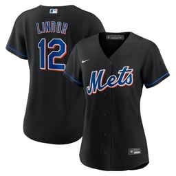 Women's Baseball team Francisco Lindor 2022 Alternate Player Jersey, Black
