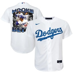 Mookie Betts 50 Baseball team Posture 2023 Home Player YOUTH Jersey - White