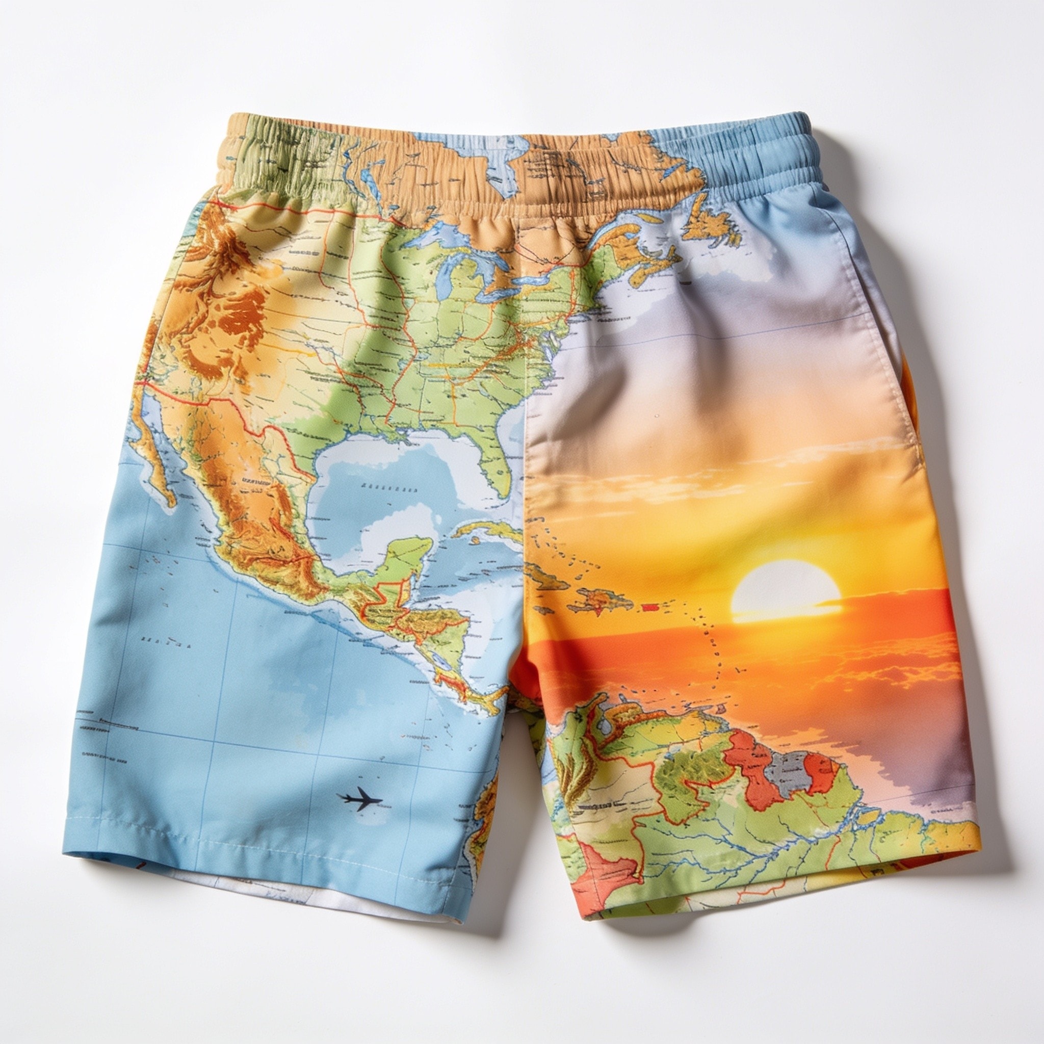 Flight Map Shorts - Sunrise