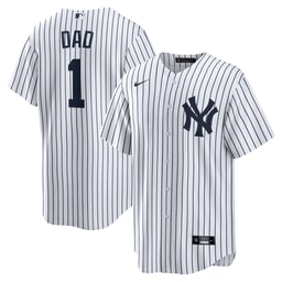 Men's Baseball team #1 Dad Home Jersey, White