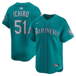 Ichiro Suzuki 51 Baseball team 2025 National Baseball Hall of Fame Alternate Limited Player Men's Jersey - Aqua