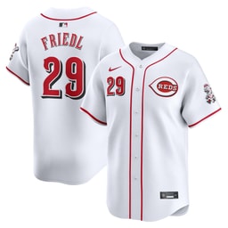 Men's Baseball team TJ Friedl White Home Limited Player Jersey