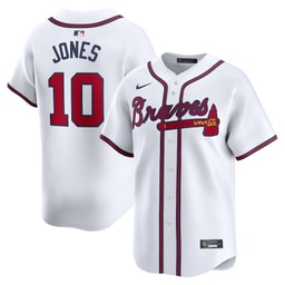 Chipper Jones 10 Baseball team Home Limited Player Men's Jersey - White