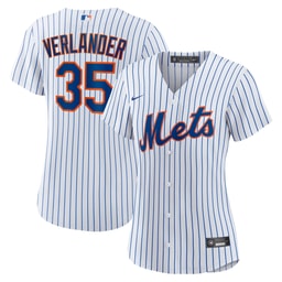 Women's Baseball team Justin Verlander Home Player Jersey, White/Royal