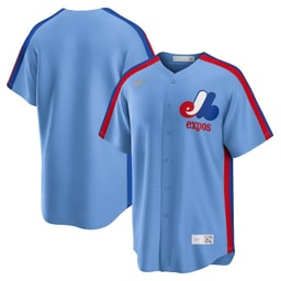 Montreal Expos Cooperstown Collection Road Jersey - Powder Blue
