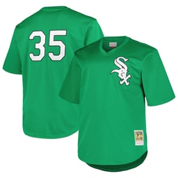 Men's Baseball team Frank Thomas Profile Kelly Green Big & Tall Cooperstown Collection Mesh Batting Practice Jersey