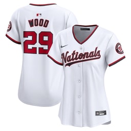 James Wood 29 Baseball team Women's Home Limited Player Jersey - White