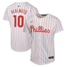 J.T. Realmuto 10 Baseball team Home Game Player YOUTH Jersey - White