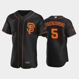 Black Baseball team 5 Mike Yastrzemski Alternate Jersey