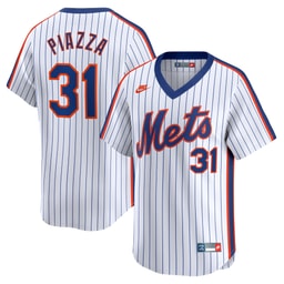 Men's Baseball team Mike Piazza White Throwback Cooperstown Limited Jersey