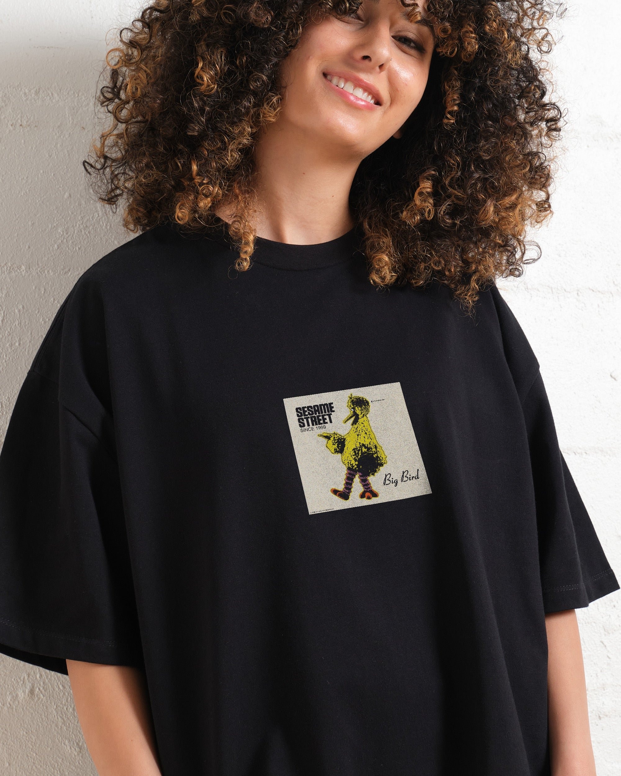 Big Bird Underground Oversized Graphic Tee - Sesame Street Premium 100% Combed Cotton Unisex T-Shirt