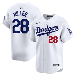 Bobby Miller 28 Baseball team Home Limited Player Men's Jersey - White