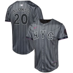 Pete Alonso 20 Baseball team 2024 City Connect Limited Youth Jersey - Graphite