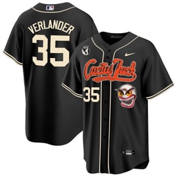 Justin Verlander 35 Baseball team Cactus Jack Men's Jersey - Black
