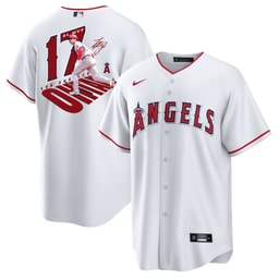 Baseball player 17 Baseball team Signed Number 2023 Home Player Men's Jersey - White