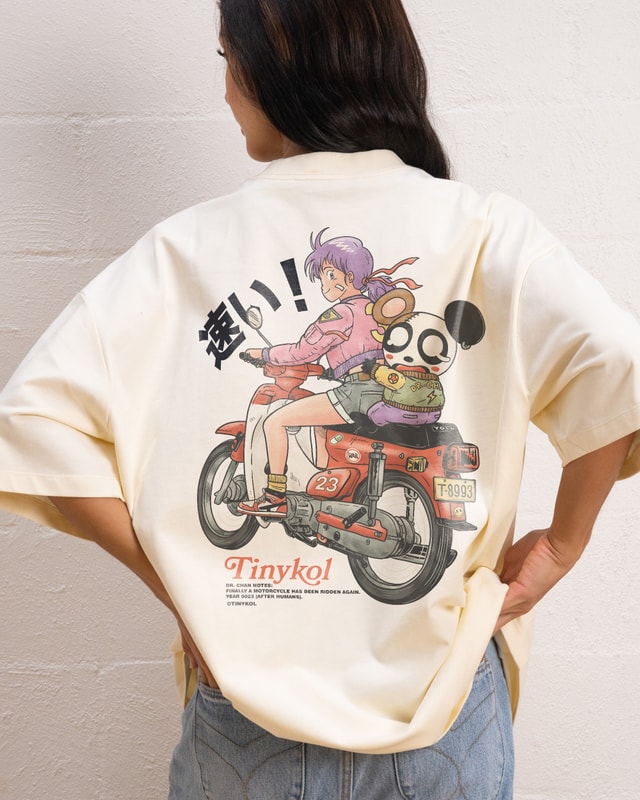 C-70 Oversized Graphic Tee - TINYKOL Unisex 90s Boxy Fit 275gsm Combed Cotton