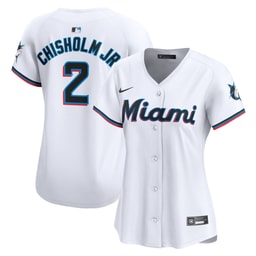 Women's Baseball team Jazz Chisholm Jr. White Home Limited Player Jersey