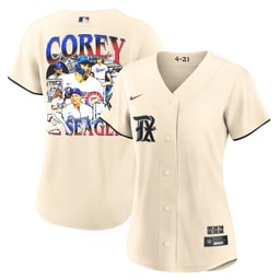 Corey Seager 5 Baseball team Journey 2023 City Connect Player Women's Jersey - Cream
