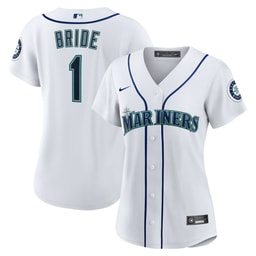 Women's Baseball team #1 Bride Home Jersey, White