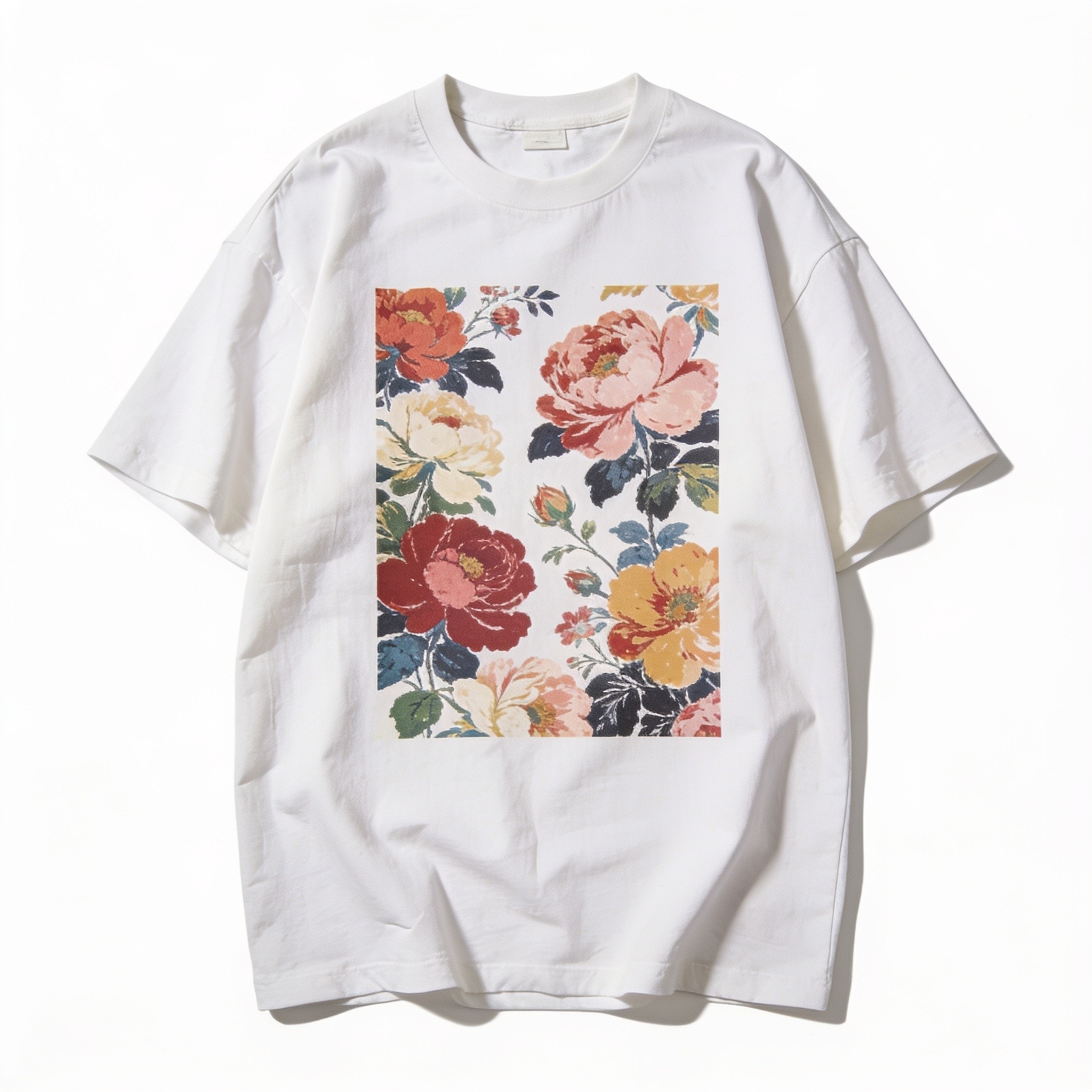 We Bloom Oversized Graphic Tee - Unisex 90s Boxy Fit 100% Combed Cotton
