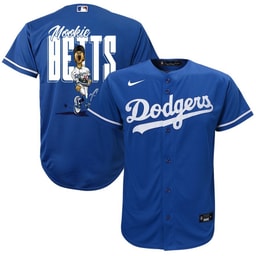 Mookie Betts 50 Baseball team Signed Cartoon 2023 Alternate Player YOUTH Jersey - Royal
