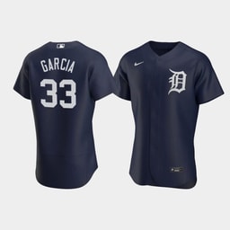 Bryan Garcia 33 Baseball team Team Logo Navy Alternate Jersey