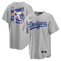 Baseball player 17 Baseball team Signed Homerun 2023 Road Men's Jersey - Gray