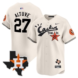 Jose Altuve 27 Baseball team Cactus Jack Limited Jersey Houston Patch - Men