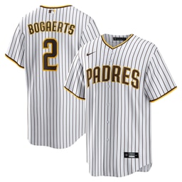 Men's Baseball team Xander Bogaerts White/Brown Home Official Player Jersey