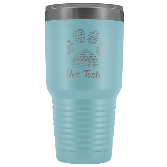 Vet Tech- Paw Print 30oz Vacuum Tumbler