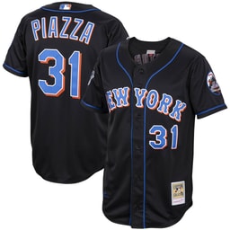 Men's Baseball team Mike Piazza Apparel brand Black Alternate 2000 Cooperstown Collection Jersey