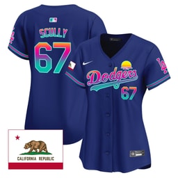 Vin Scully 67 Baseball team 2024 Los Angeles City Style California Republic Patch Women's Jersey - Royal