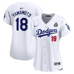 Yoshinobu Yamamoto 18 Baseball team Women's 2024 World Series Limited Player Jersey - White