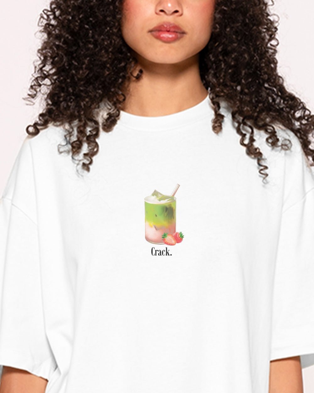 Matcha Crack Oversized Graphic Tee Unisex 100% Combed Cotton 275gsm