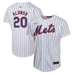 Pete Alonso 20 Baseball team Home Game Player YOUTH Jersey - White