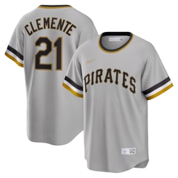 Men's Baseball team Roberto Clemente Gray Road Cooperstown Collection Player Jersey