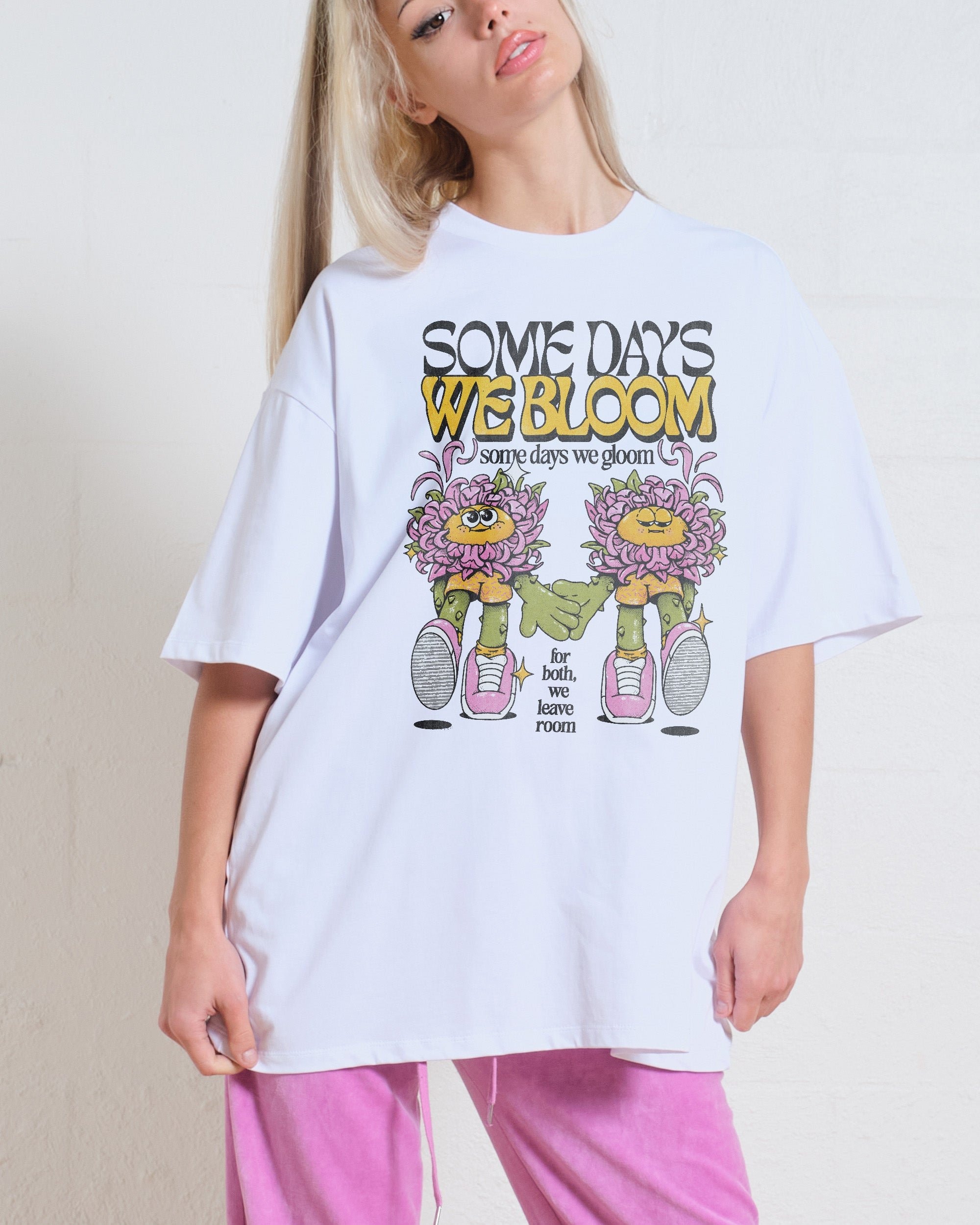 We Bloom Oversized Graphic Tee - Unisex 90s Boxy Fit 100% Combed Cotton