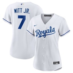 Women's Baseball team Bobby Witt Jr. White Home Player Jersey