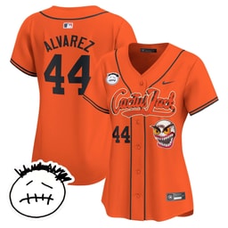 Yordan ?lvarez 44 Baseball team Cactus Jack Patch V3 Women's Jersey - Orange